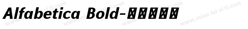 Alfabetica Bold字体转换
